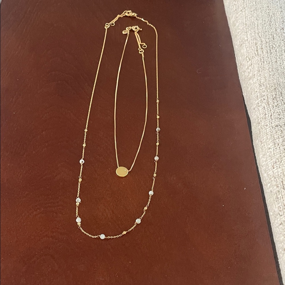 Madewell Gold Layered Disc Necklace Set
